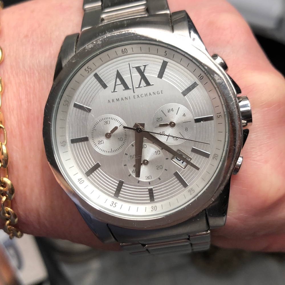 Armani Exchange Stainless Steel watch date chrono